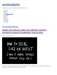 Steal Like An Artist Ebook